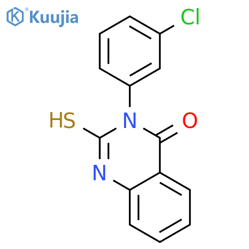 3-(3-chlorophenyl)-2-sulfanylidene-1,2,3,4-tetrahydroquinazolin-4-one structure
