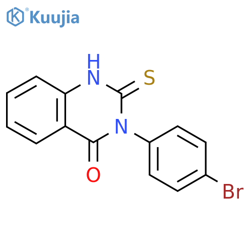 3-(4-bromophenyl)-2-sulfanylidene-1,2,3,4-tetrahydroquinazolin-4-one structure