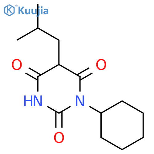 2,4,6(1H,3H,5H)-Pyrimidinetrione,1-cyclohexyl-5-(2-methylpropyl)- structure