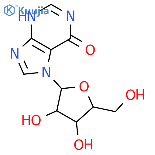 6H-Purin-6-one,7-a-D-arabinofuranosyl-1,7-dihydro- structure