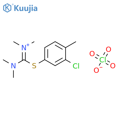 Methanaminium, N-[[(3-chloro-4-methylphenyl)thio](dimethylamino)methylene]-N-methyl-, perchlorate structure