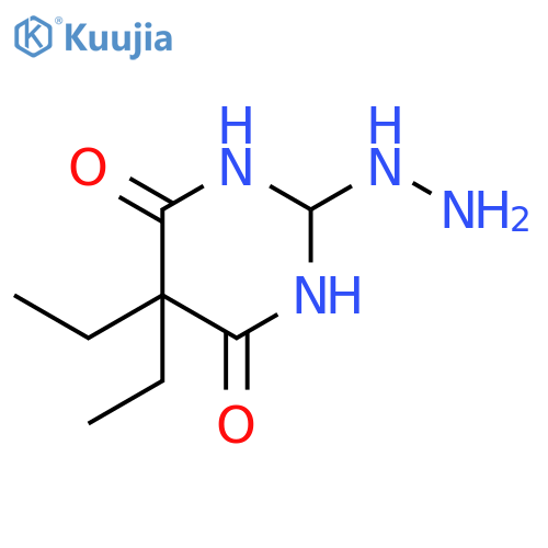 4,6(1H,5H)-Pyrimidinedione, 5,5-diethyl-2-hydrazinodihydro- structure