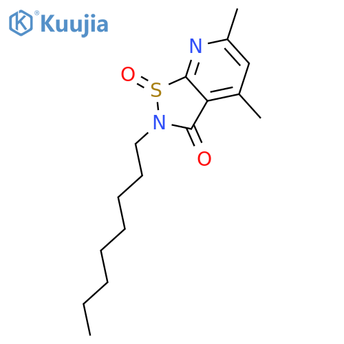 Isothiazolo[5,4-b]pyridin-3(2H)-one, 4,6-dimethyl-2-octyl-, 1-oxide structure