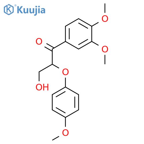 1-Propanone, 1-(3,4-dimethoxyphenyl)-3-hydroxy-2-(4-methoxyphenoxy)- structure