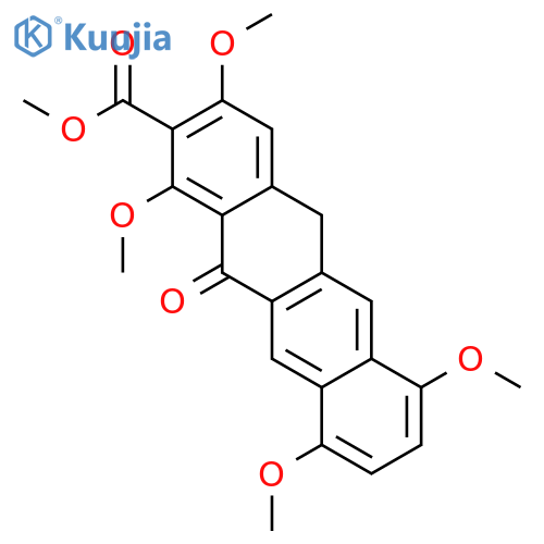 2-Naphthacenecarboxylic acid, 5,12-dihydro-1,3,7,10-tetramethoxy-12-oxo-, methyl ester structure
