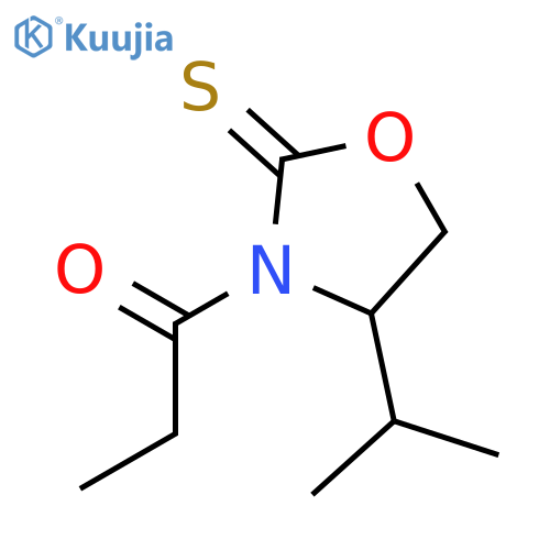 (S)-4-Isopropyl-3-propionyl-1,3-oxazolidine-2-thione structure