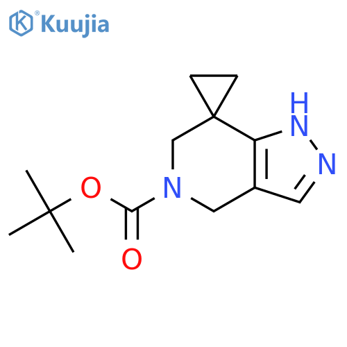 Tert-butyl Spiro[4,6-dihydro-1h-pyrazolo[4,3-c]pyridine-7,1'-cyclopropane]-5-carboxylate structure