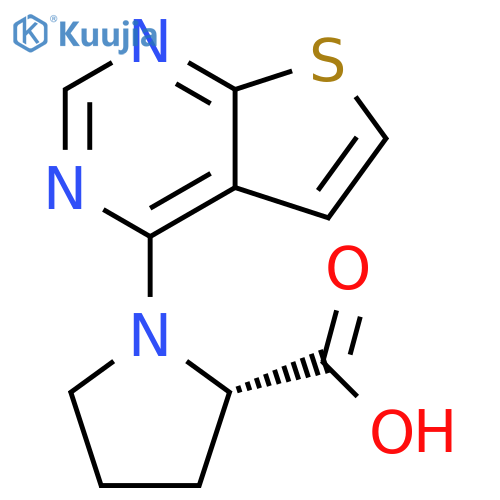 1-{thieno[2,3-d]pyrimidin-4-yl}pyrrolidine-2-carboxylic acid structure