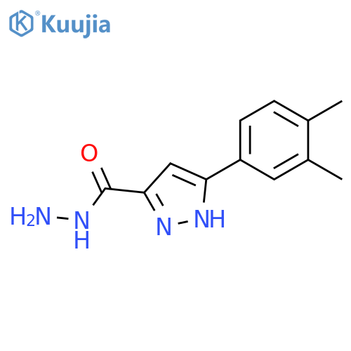 3-(3,4-Dimethylphenyl)-1H-pyrazole-5-carbohydrazide structure