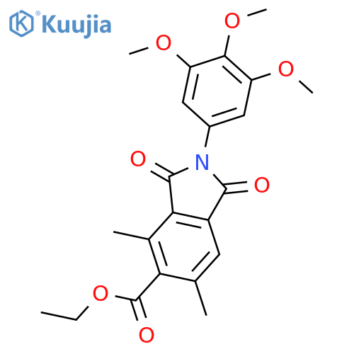 1H-Isoindole-5-carboxylic acid, 2,3-dihydro-4,6-dimethyl-1,3-dioxo-2-(3,4,5-trimethoxyphenyl)-, ethyl ester structure