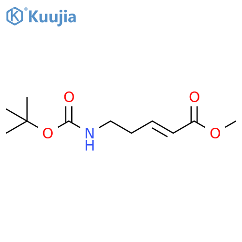2-Pentenoic acid, 5-[[(1,1-dimethylethoxy)carbonyl]amino]-, methylester, (2E)- structure