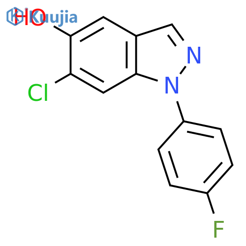 6-Chloro-1-(4-fluorophenyl)-1H-indazol-5-ol structure