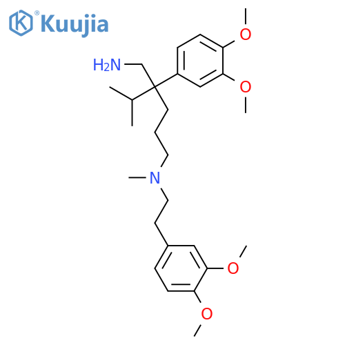 1,5-Pentanediamine, 2-(3,4-dimethoxyphenyl)-N5-[2-(3,4-dimethoxyphenyl)ethyl]-N5-methyl-2- (1-methylethyl)-, (±)- structure