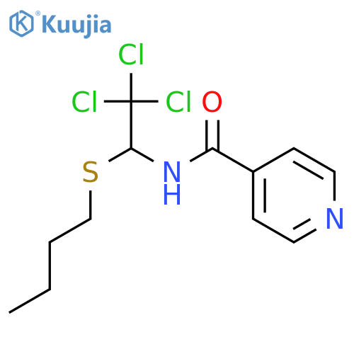 4-PYRIDINECARBOXAMIDE, N-[1-(BUTYLTHIO)-2,2,2-TRICHLOROETHYL]- structure