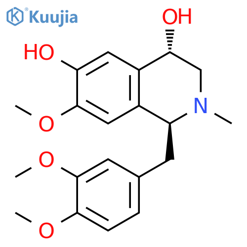 4,6-Isoquinolinediol, 1-[(3,4-dimethoxyphenyl)methyl]-1,2,3,4-tetrahydro-7-methoxy-2-methyl-, (1S,4S)- structure