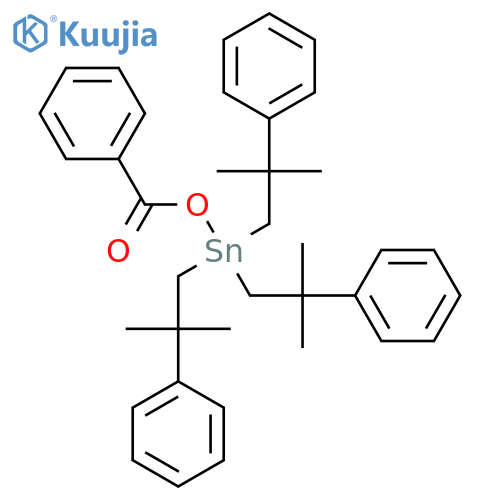 Stannane, (benzoyloxy)tris(2-methyl-2-phenylpropyl)- structure