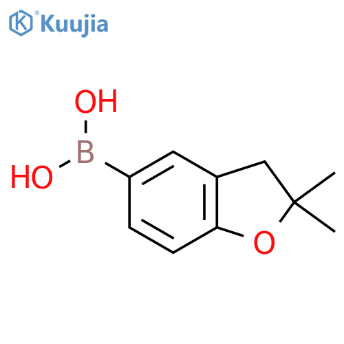 (2,2-Dimethyl-2,3-dihydro-1-benzofuran-5-YL)boronic acid structure