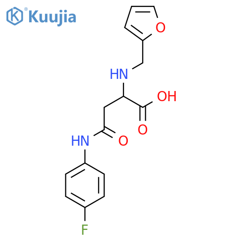 3-[(4-fluorophenyl)carbamoyl]-2-{[(furan-2-yl)methyl]amino}propanoic acid structure