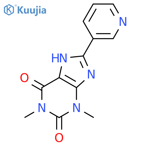1H-Purine-2,6-dione,3,9-dihydro-1,3-dimethyl-8-(3-pyridinyl)- structure