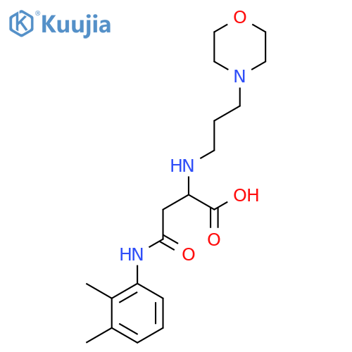 3-[(2,3-dimethylphenyl)carbamoyl]-2-{[3-(morpholin-4-yl)propyl]amino}propanoic acid structure