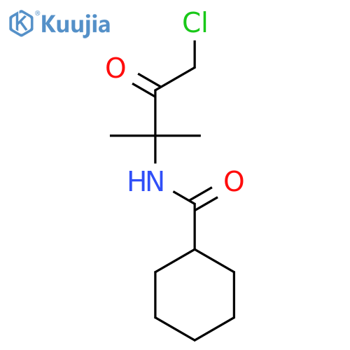 CYCLOHEXANECARBOXAMIDE, N-(3-CHLORO-1,1-DIMETHYL-2-OXOPROPYL)- structure