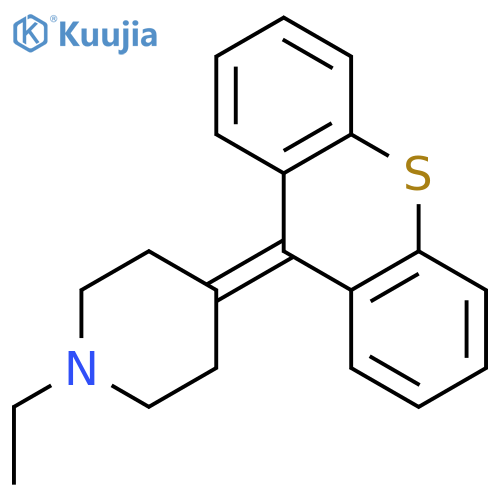 Piperidine, 1-ethyl-4-(9H-thioxanthen-9-ylidene)- structure