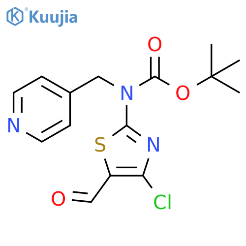 (4-chloro-5-formyl-thiazol-2-yl)-pyridin-4-ylmethylcarbamic acid tert-butyl ester structure