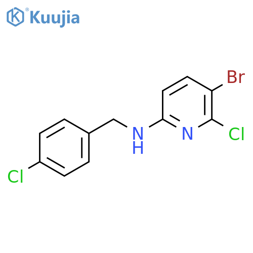 (5-Bromo-6-chloro-pyridin-2-yl)-(4-chloro-benzyl)-amine structure