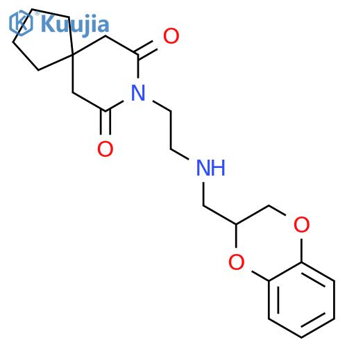 8-Azaspiro[4.5]decane-7,9-dione,8-[2-[[(2,3-dihydro-1,4-benzodioxin-2-yl)methyl]amino]ethyl]- structure