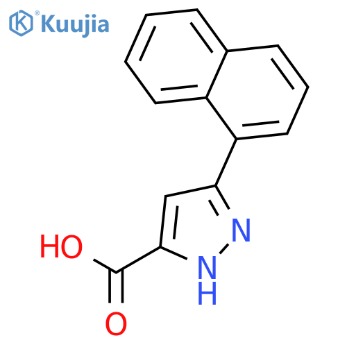 3-(naphthalen-1-yl)-1H-pyrazole-5-carboxylic acid structure