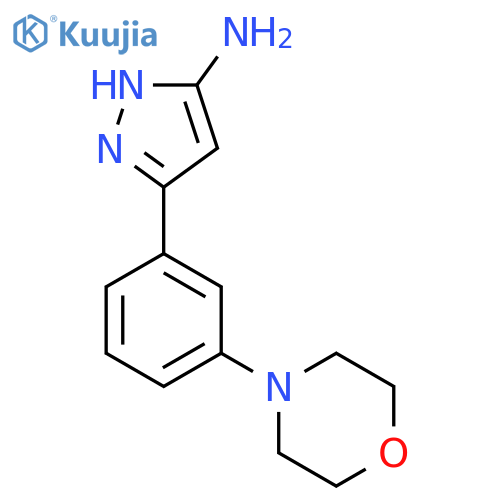 5-(3-Morpholin-4-yl-phenyl)-2H-pyrazol-3-ylamine structure