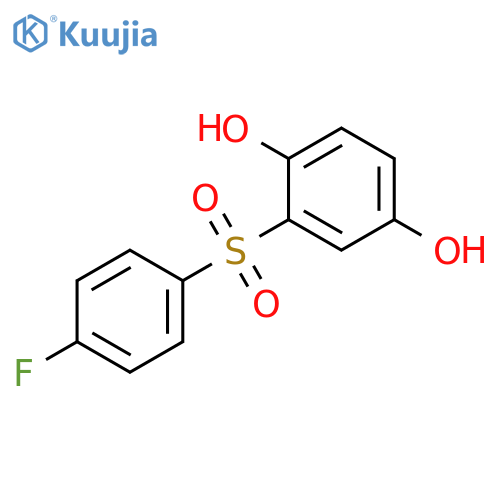 1,4-Benzenediol, 2-[(4-fluorophenyl)sulfonyl]- structure
