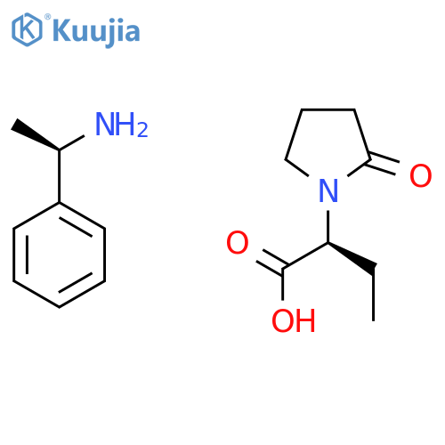 (S)-alpha-Ethyl-2-oxo-1-pyrrolidineacetic acid(R)-alpha-methylbenzenemethanaminesalt structure
