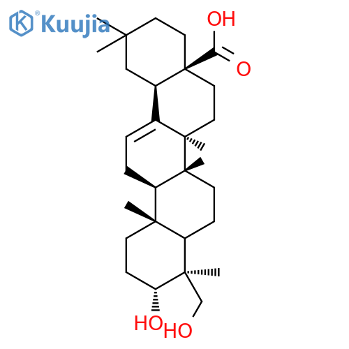 Olean-12-en-28-oicacid, 3,23-dihydroxy-, (3a,4b)- structure