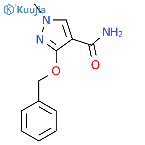 3-(benzyloxy)-1-methyl-1H-pyrazole-4-carboxamide structure