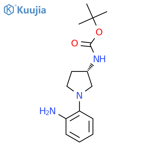 (S)-Tert-Butyl 1-(2-aminophenyl)pyrrolidin-3-ylcarbamate structure