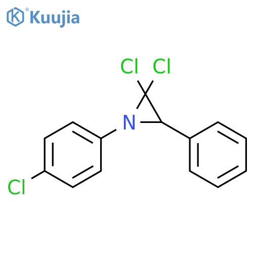 Aziridine, 2,2-dichloro-1-(4-chlorophenyl)-3-phenyl- structure