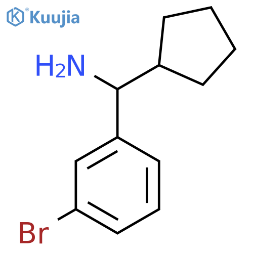 (3-Bromophenyl)(cyclopentyl)methanamine structure