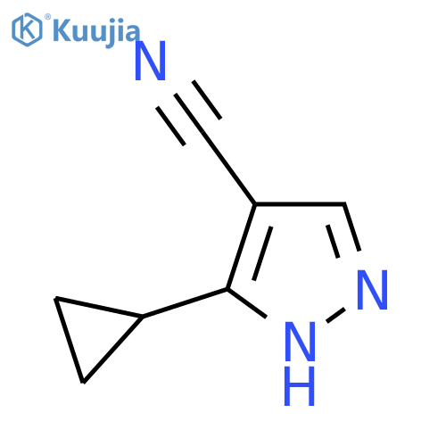 3-cyclopropyl-1H-pyrazole-4-carbonitrile structure