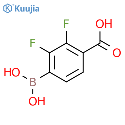 4-Borono-2,3-difluorobenzoic acid structure