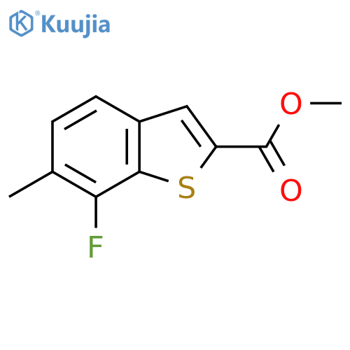 7-Fluoro-6-methyl-benzo[b]thiophene-2-carboxylic acid methyl ester structure