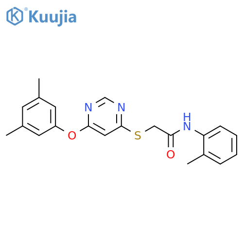 2-{[6-(3,5-dimethylphenoxy)pyrimidin-4-yl]sulfanyl}-N-(2-methylphenyl)acetamide structure
