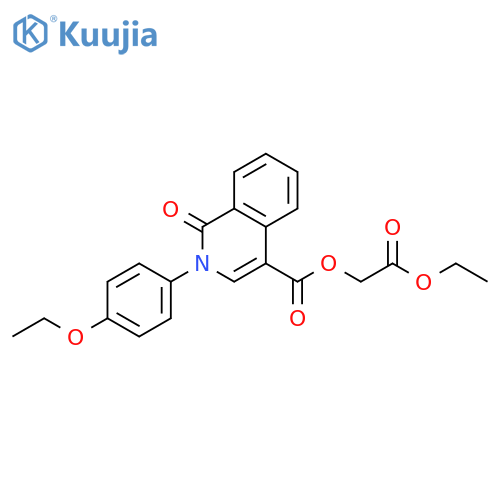 ethyl 2-[2-(4-ethoxyphenyl)-1-oxo-1,2-dihydroisoquinoline-4-carbonyloxy]acetate structure