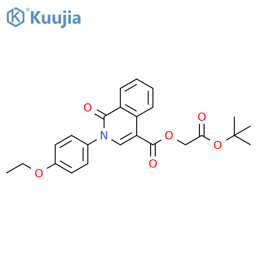 tert-butyl 2-[2-(4-ethoxyphenyl)-1-oxo-1,2-dihydroisoquinoline-4-carbonyloxy]acetate structure