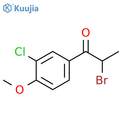2-bromo-1-(3-chloro-4-methoxyphenyl)propan-1-one structure