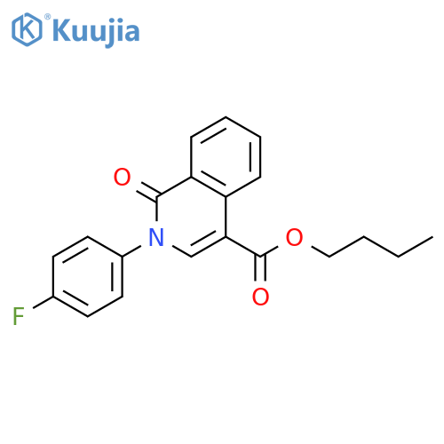 butyl 2-(4-fluorophenyl)-1-oxo-1,2-dihydroisoquinoline-4-carboxylate structure