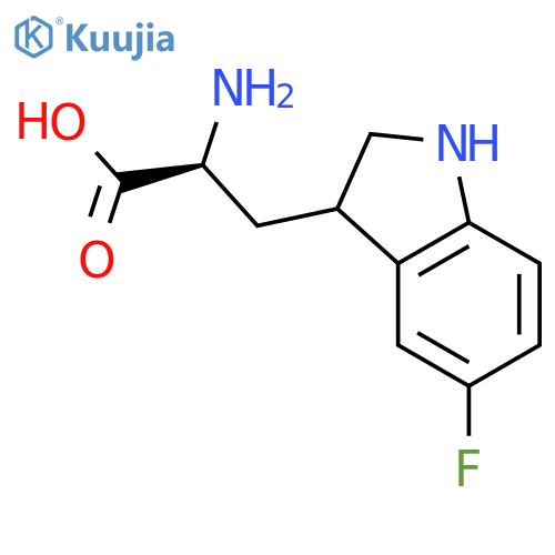 1H-Indole-3-propanoicacid, a-amino-5-fluoro-2,3-dihydro-,[S-(R*,S*)]- (9CI) structure