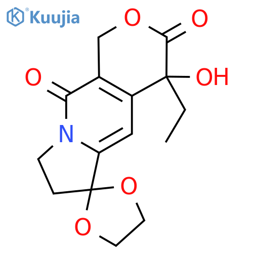 4'-Ethyl-4'-hydroxyspiro[1,3-dioxolane-2,6'-7,8-dihydro-1H-pyrano[3,4-f]indolizine]-3',10'-dione structure