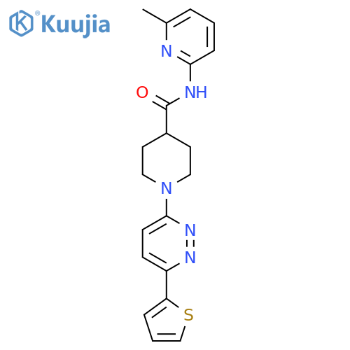 N-(6-methylpyridin-2-yl)-1-[6-(thiophen-2-yl)pyridazin-3-yl]piperidine-4-carboxamide structure