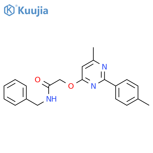 N-benzyl-2-{[6-methyl-2-(4-methylphenyl)pyrimidin-4-yl]oxy}acetamide structure